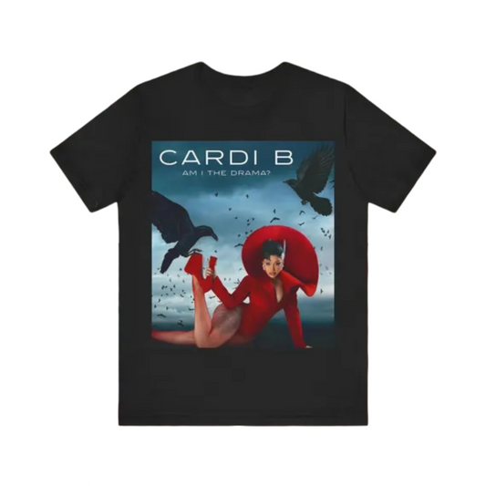 Cardi B Merch - Am I The Drama? Black Shirt