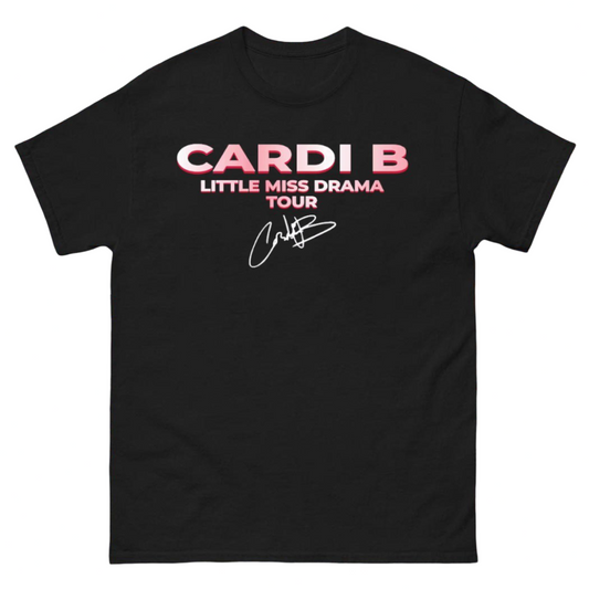 Cardi B Merch - Little Miss Drama Tour Signature Black Shirt