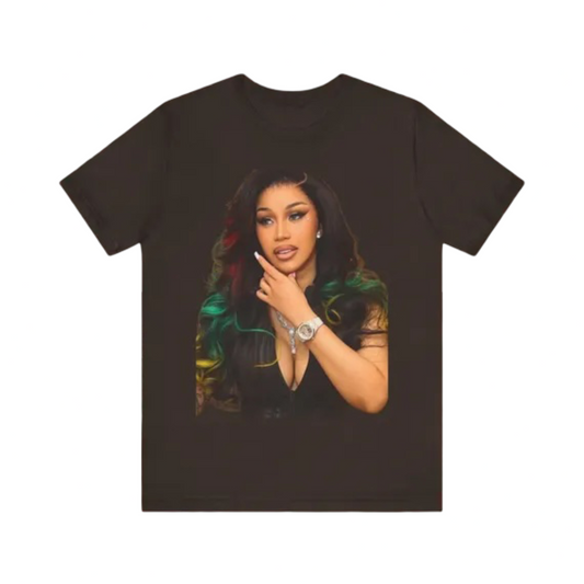 Cardi B Merch - Cardi B Portrait Black Shirt